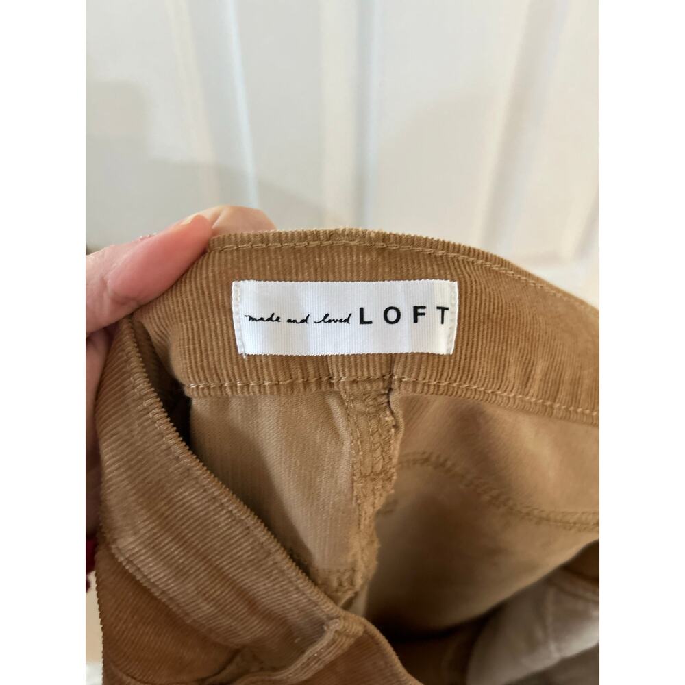 NWT Loft Tan Brown Corduroy Skinny Jeans 31/12 - Picture 2 of 6